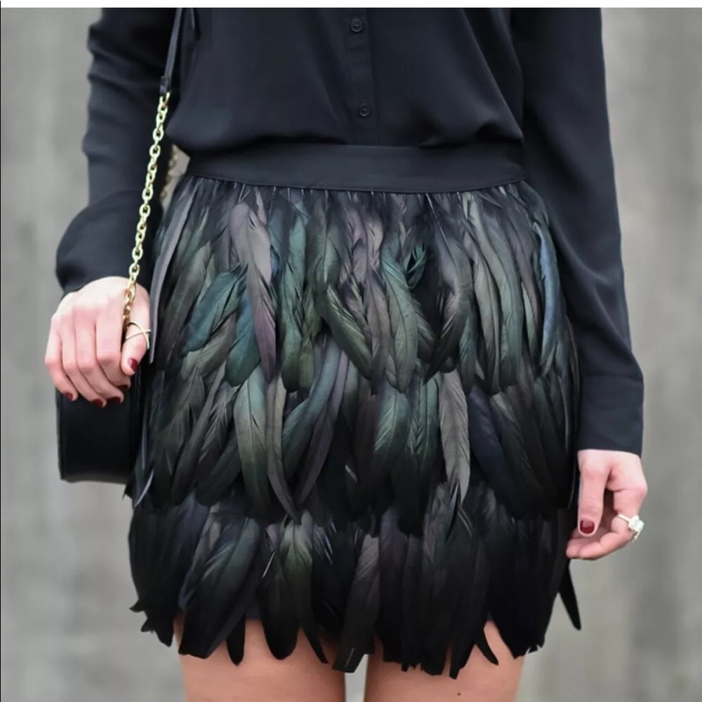 Express edition limited iridescent feather skirt 0